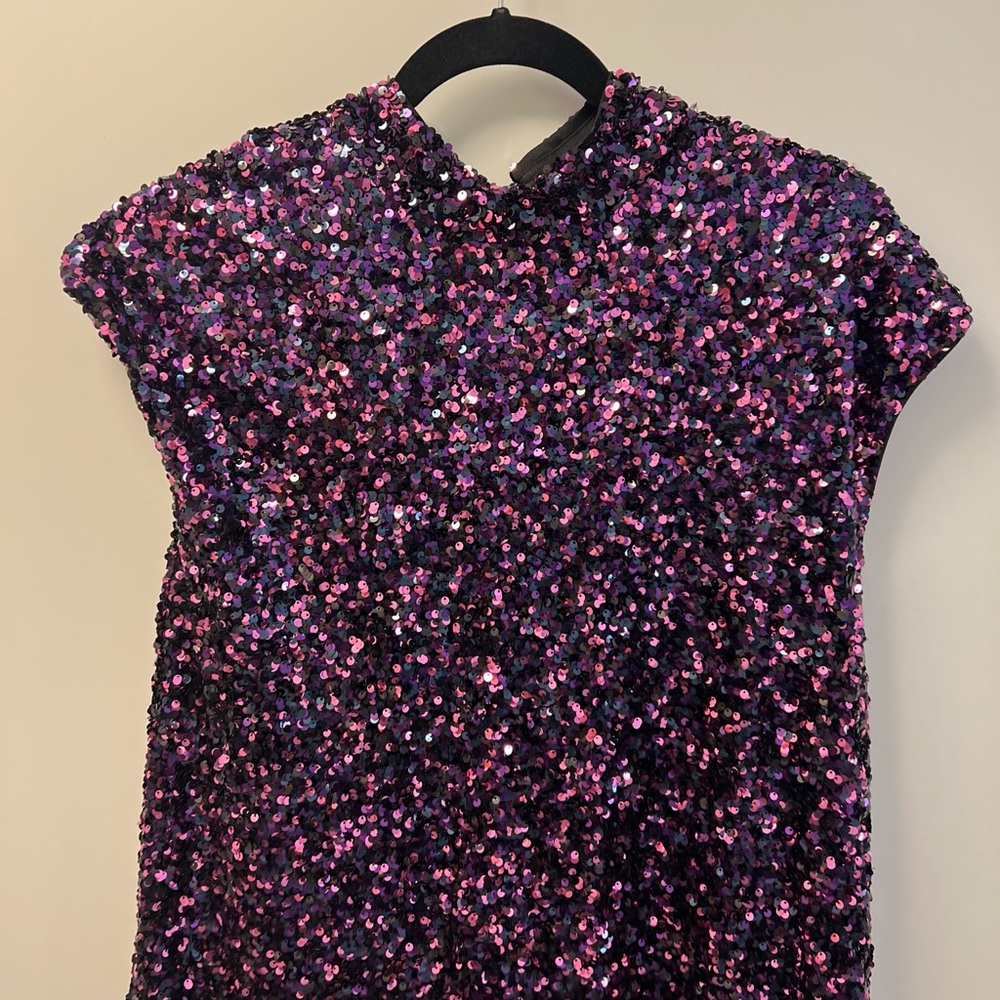 Zara Purple Sequin Mini Dress